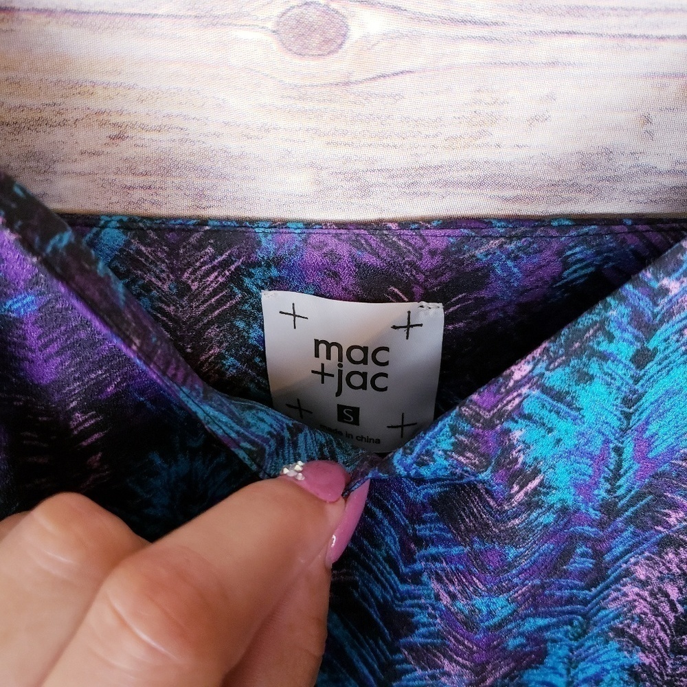 MAC + JAC FEATHER PRINT DRESS - Picture 2 of 2